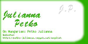julianna petko business card